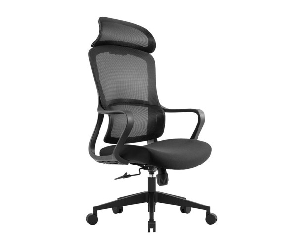 CF3010 Πολυθρόνα Γραφείου Διευθυντή, Mesh Μαύρο, Ύφασμα Μαύρο